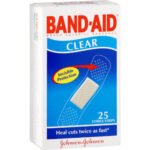 Band-Aid Adhesive Bandages Clear (25 Strips/Box)