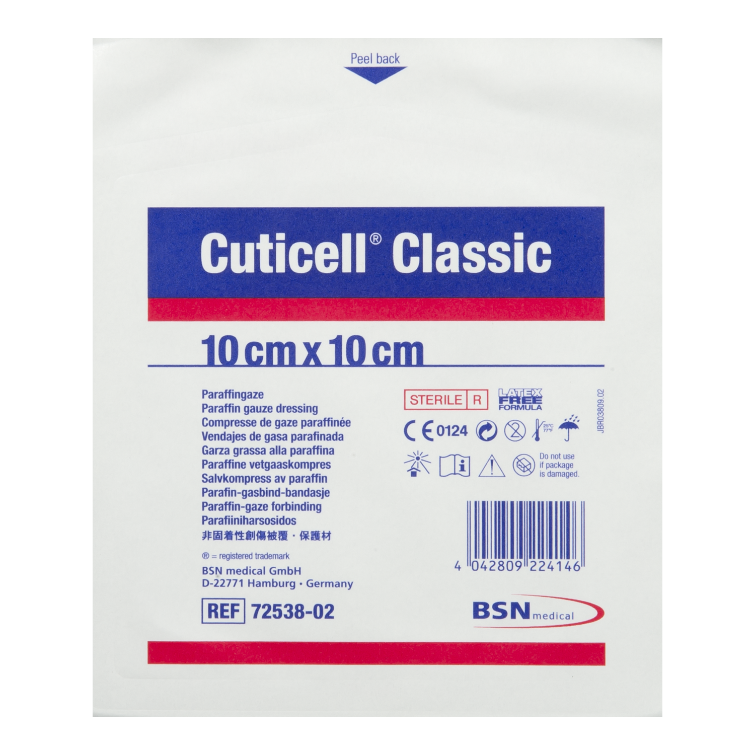 Cuticell Classic Paraffin Gauze Wound Dressing 10cm x 10cm (Singles) Cuticell Classic Paraffin Gauze Wound Dressing 10cm x 10cm (Singles)