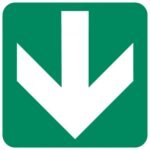 Directional Green Arrow safety sign