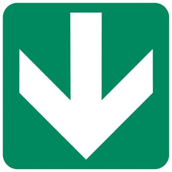 Directional Green Arrow safety sign