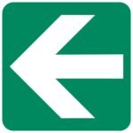 Directional Green Arrow safety sign