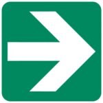 Directional Green Arrow safety sign