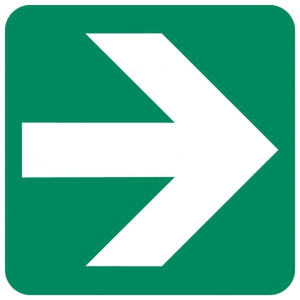 Directional Green Arrow safety sign