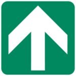 Directional Green Arrow safety sign