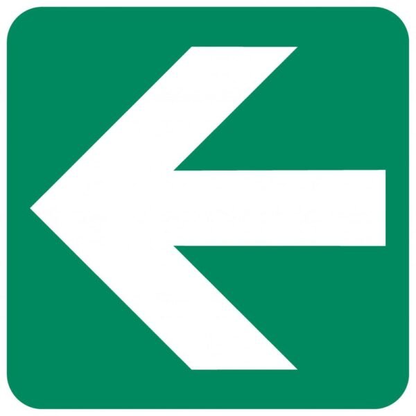 Directional Green Arrow safety sign
