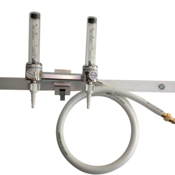 Double Oxygen Flowmeter Rail Mounted