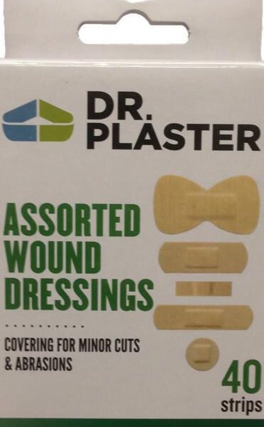 Dr Plaster Wound Dressing (Assorted) Washproof Plasters 40's