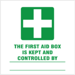 First aid box is kept and controlled by safety sign