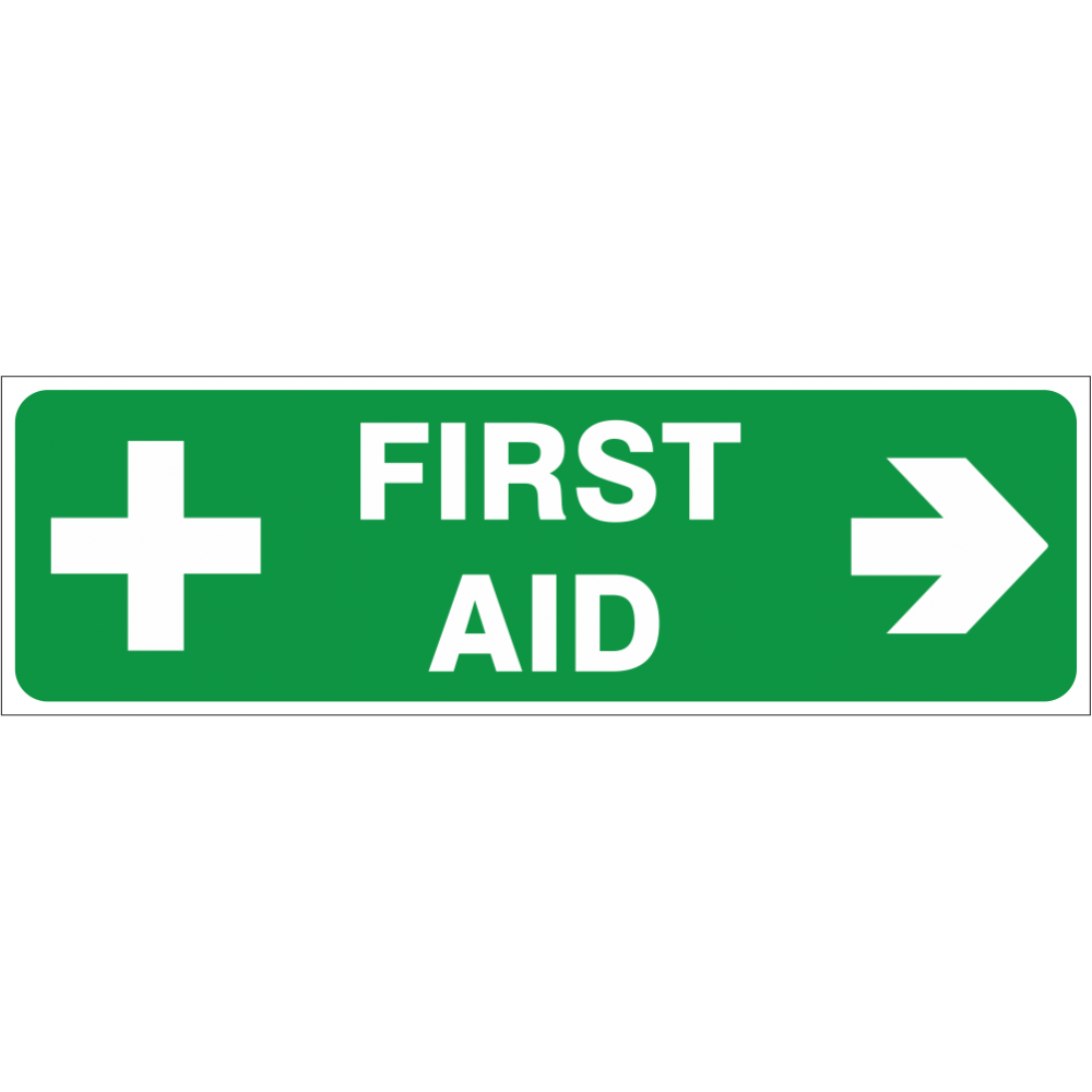 First Aid - ( Right ) safety sign First Aid - ( Right ) safety sign