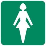 Ladies Toilet safety sign