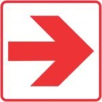 Red Arrow - Location of Fire Fighting equipment safety sign