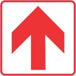 Red Arrow - Location of Fire Fighting equipment safety sign