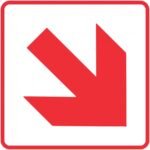 Red Arrow - Location of Fire Fighting equipment safety sign