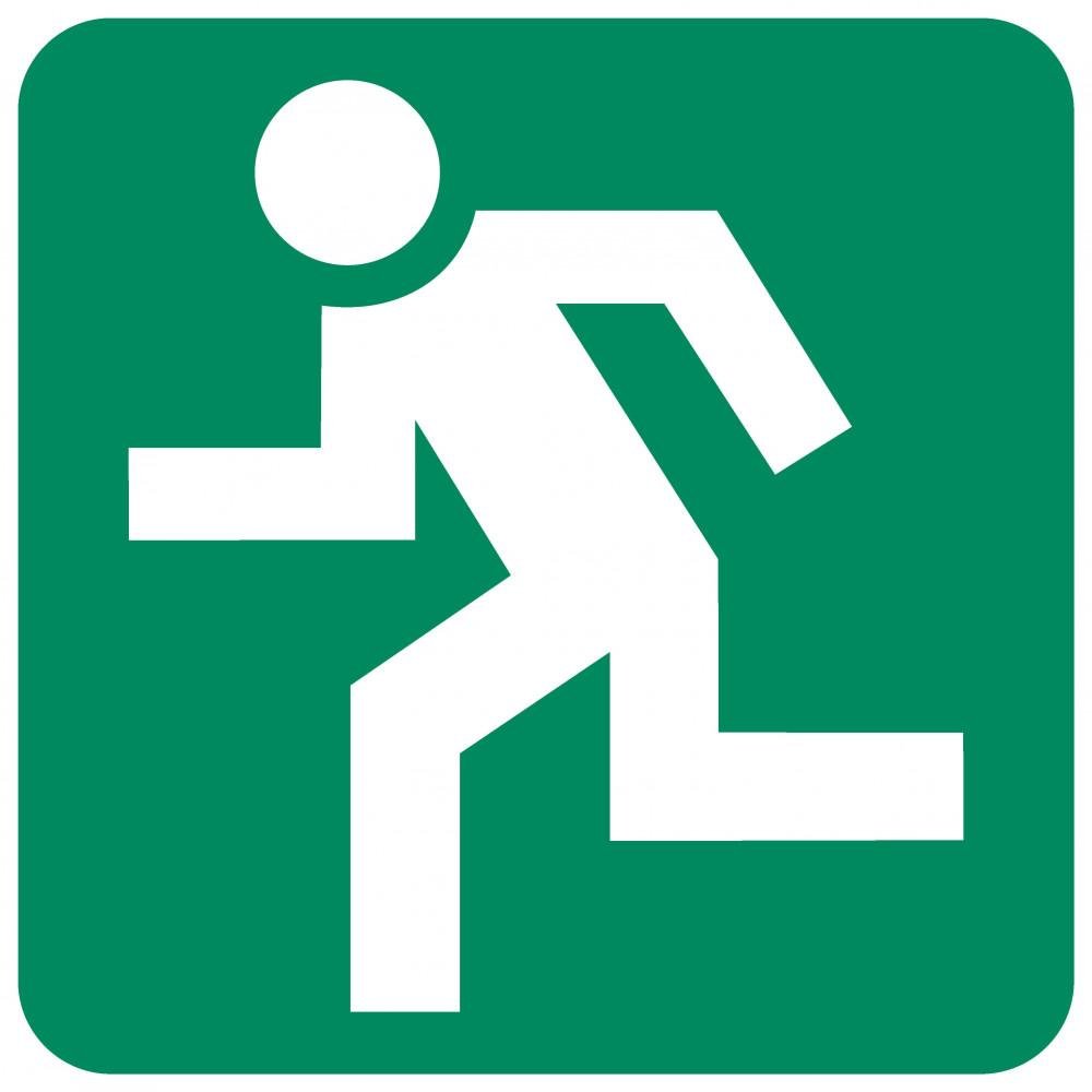 Running Man (Left) safety sign Running Man (Left) safety sign