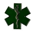 Star of Life Lapel Pin (Metal) Green
