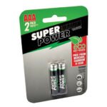 Super Power AAA Alkaline Batteries 2 Pack