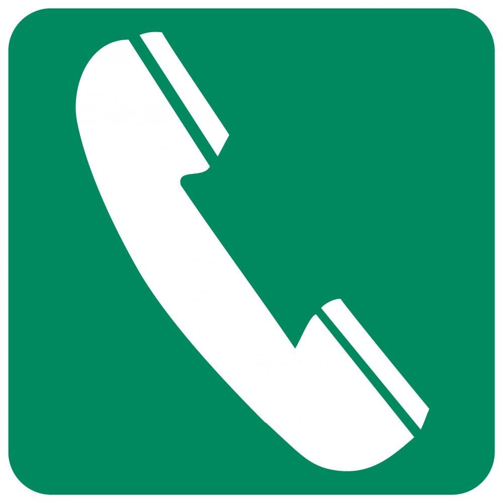Telephone safety sign Telephone safety sign
