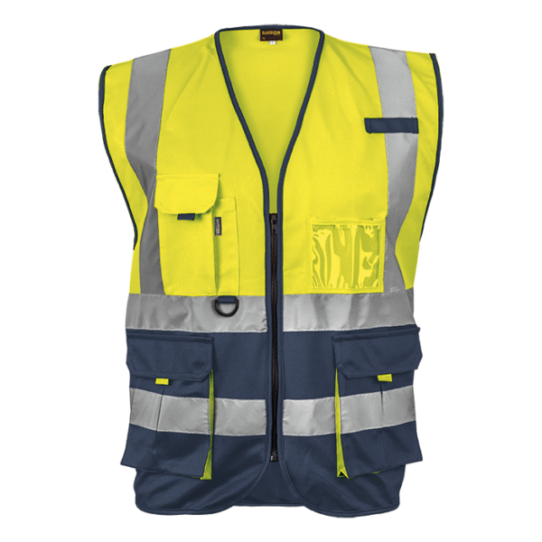 Utility Waistcoat - Yellow/Navy