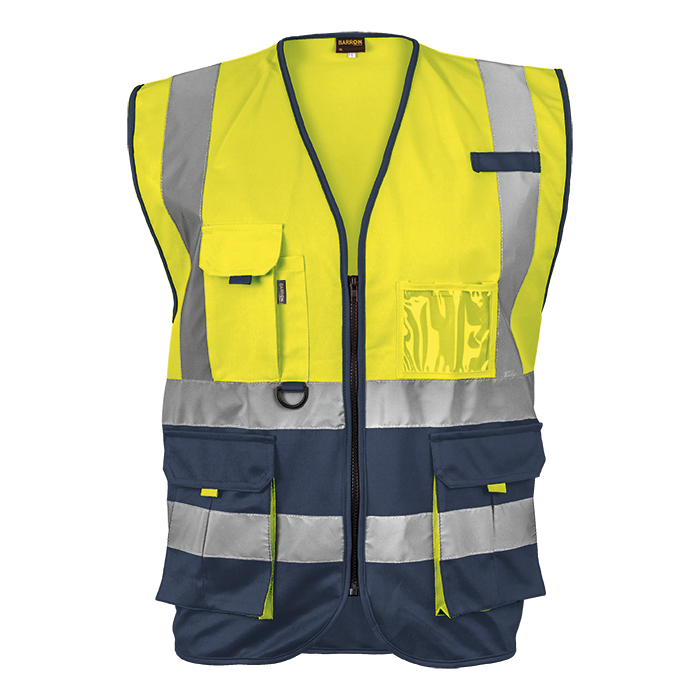 Utility Waistcoat - Yellow/Navy Utility Waistcoat - Yellow/Navy