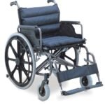 Wheelchair - Steel/Nylon - Extra Wide with Detachable Arm/Foot Rest
